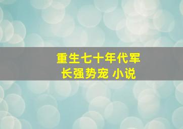 重生七十年代军长强势宠 小说